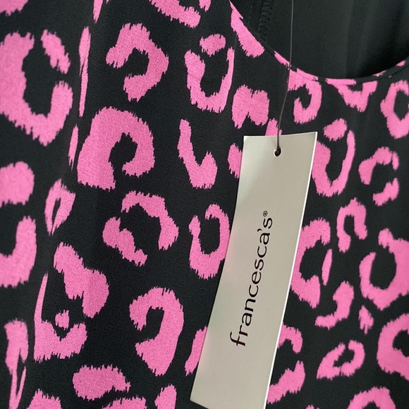 Pink black leopard print M dress from Francesca’s NWT - Picture 3 of 4